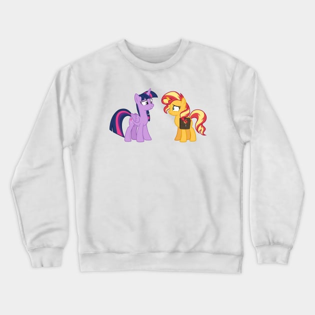 Pony Twilight and Sunset 2 Crewneck Sweatshirt by CloudyGlow